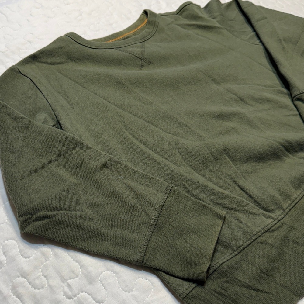 Girl L 10-12 Sweatshirt Olive Green Crewneck Pullover GORPCORE LOUNGE BASICS